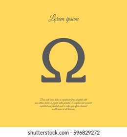 Web icon. Omega symbol