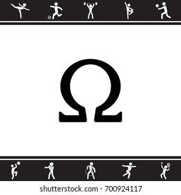 Web icon. Omega symbol