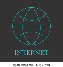 Web icon on a black background. Vector image, eps 10