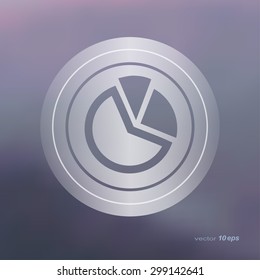 Web icon on the blurred background. Graph symbol. Vector illustration