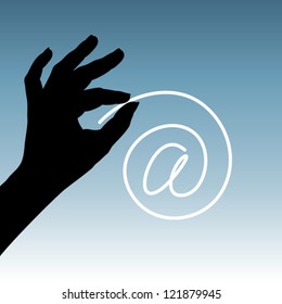 web icon on hand