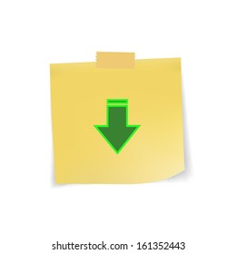 Web icon on note pad paper,vector