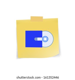Web icon on note pad paper,vector
