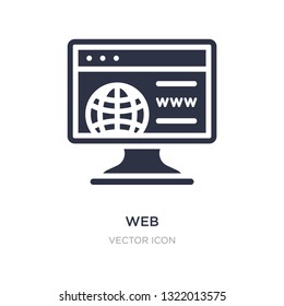 web icon on white background. Simple element illustration from Blogger and influencer concept. web sign icon symbol design.
