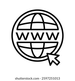 Web icon on white background