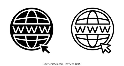 Web icon on white background