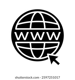 Web icon on white background