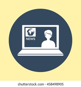 Web Icon of online news.