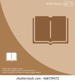 Web icon. Open book