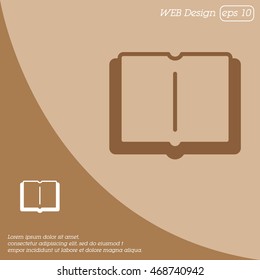 Web icon. Open book