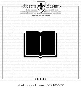 Web icon. Open book
