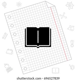 Web icon. Open book