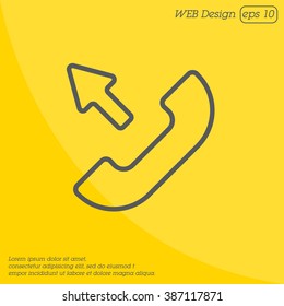 Web icon. Outgoing call