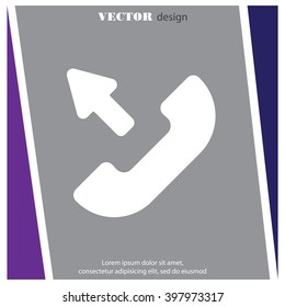 Web icon. Outgoing call