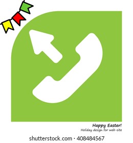 Web icon. Outgoing call