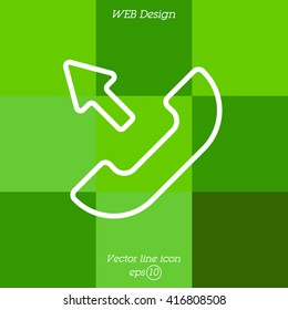 Web icon. Outgoing call