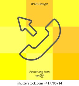 Web icon. Outgoing call
