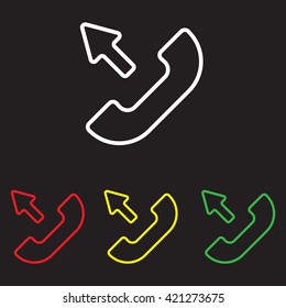 Web icon. Outgoing call