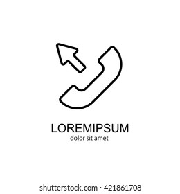 Web icon. Outgoing call