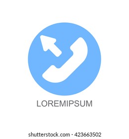 Web icon. Outgoing call
