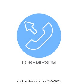 Web icon. Outgoing call