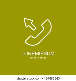 Web icon. Outgoing call