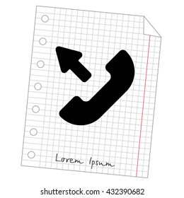 Web icon. Outgoing call