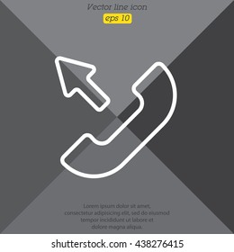 Web icon. Outgoing call