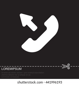 Web icon. Outgoing call