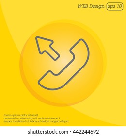 Web icon. Outgoing call
