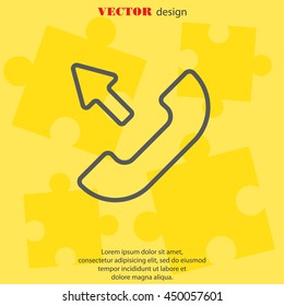 Web icon. Outgoing call
