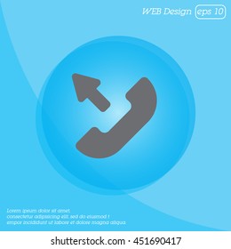 Web icon. Outgoing call