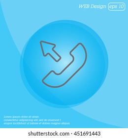 Web icon. Outgoing call