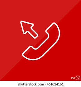 Web icon. Outgoing call
