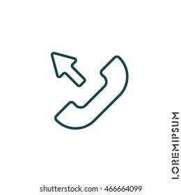Web icon. Outgoing call