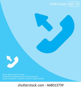Web icon. Outgoing call