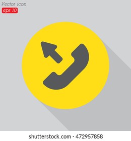 Web icon. Outgoing call