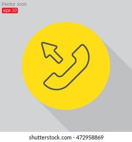Web icon. Outgoing call
