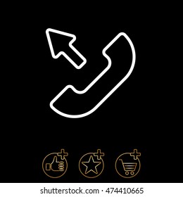 Web icon. Outgoing call