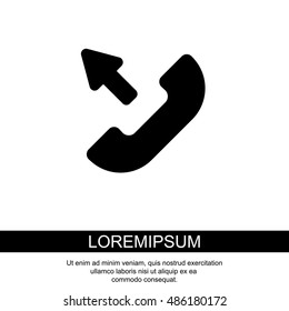 Web icon. Outgoing call