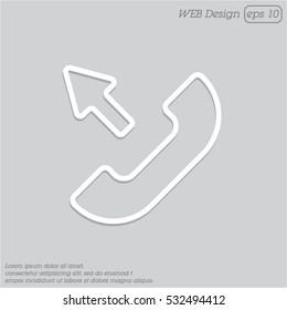 Web icon. Outgoing call