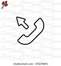 Web icon. Outgoing call