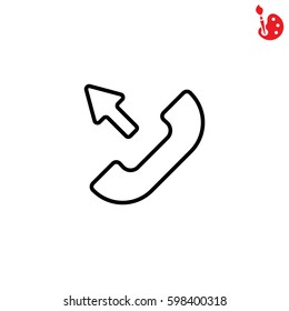 Web icon. Outgoing call