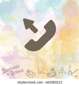 Web icon. Outgoing call