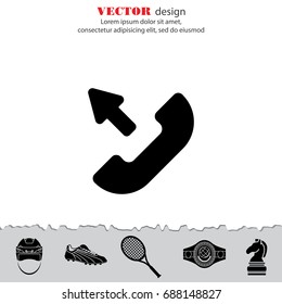 Web icon. Outgoing call