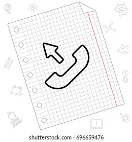 Web icon. Outgoing call