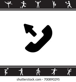 Web icon. Outgoing call