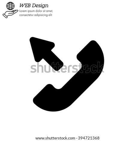 Web icon. Outgoing call