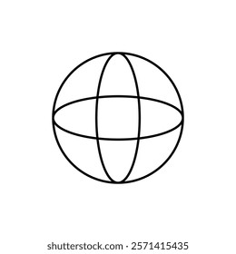 Web icon Outline set in black and white color