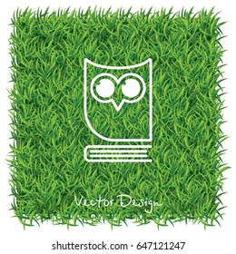 Web icon. Owl on the book, logo, education emblem